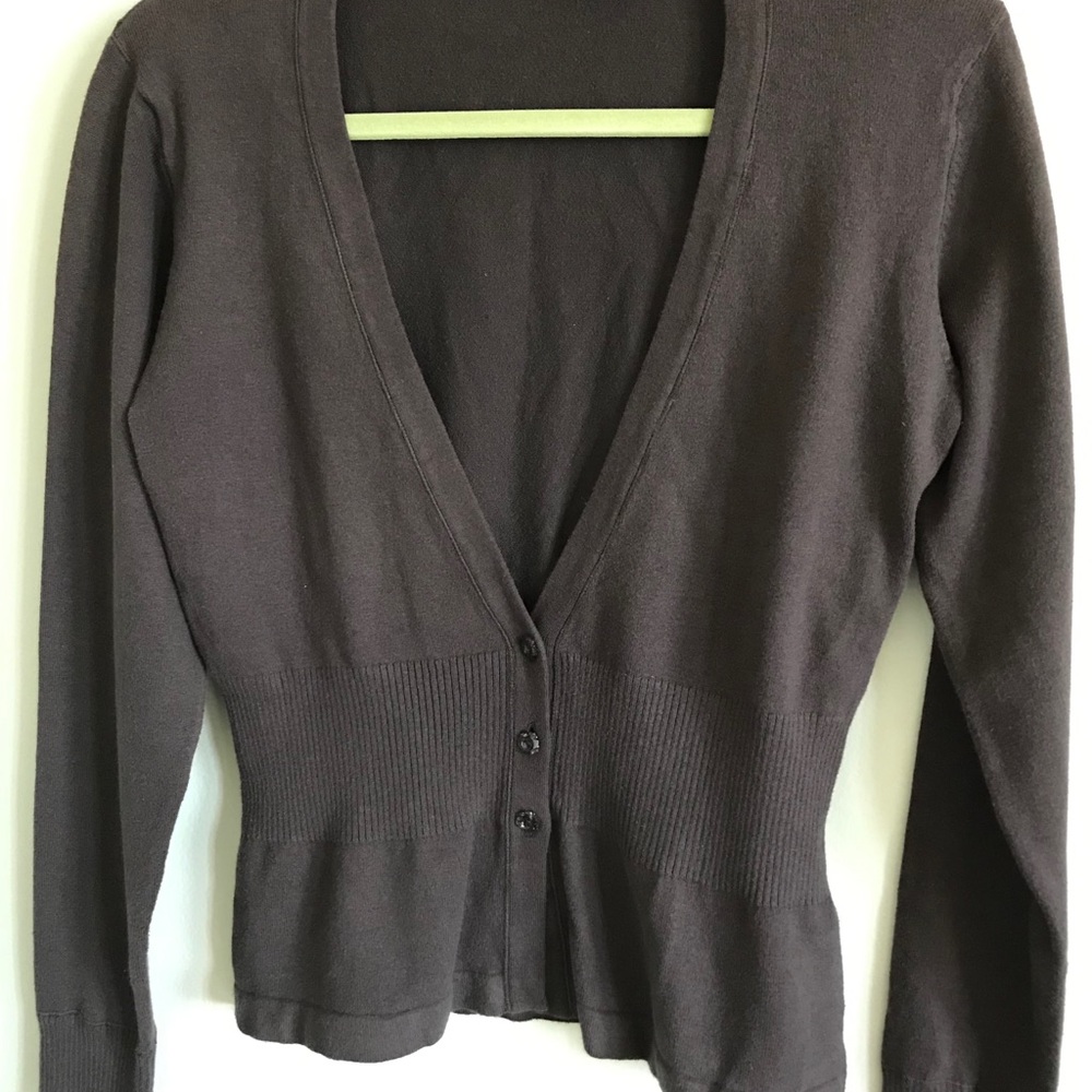 Brown Long Sleeve Cardigan